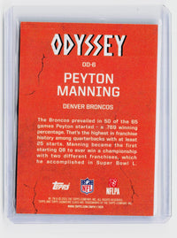 2025 Topps Odyssey Peyton Manning Denver Broncos OD-6 - back