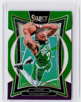 2024-25 Panini Select Basketball Jaylen Brown Concourse Green Prizm #29 - front