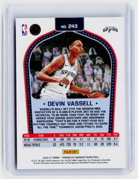 2020-21 Panini Chronicles Marquee Devin Vassell RC #243 San Antonio Spurs - back