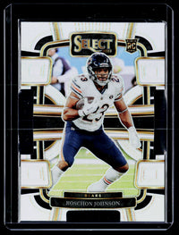 2023 Panini Select Football Roschon Johnson Silver holo Rookie #19 - front