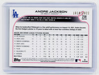 2022 Topps Series 1 Gold Andre Jackson RC #258 /2022 - back