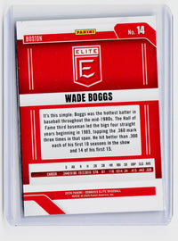 2026 Panini Donruss Elite Baseball Wade Boggs #14 Boston Red Sox - back