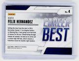 2026 Panini Donruss Elite Baseball Career Best #4 Felix Hernandez Seattle Mariners - back
