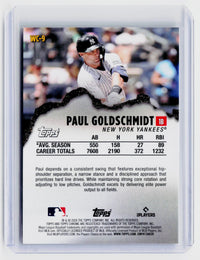 2026 Topps Chrome Wrecking Crew WC-9 Paul Goldschmidt New York Yankees - back