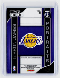 2024-25 Panini Totally Certified Basketball LeBron James #9 Los Angeles Lakers - back