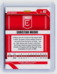 2026 Panini Donruss Elite Baseball Christian Moore #82 Los Angeles Angels - back