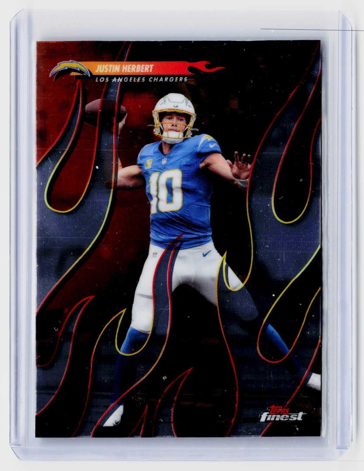 2025 Topps Finest Football Torchers I-21 Justin Herbert Los Angeles Chargers - front