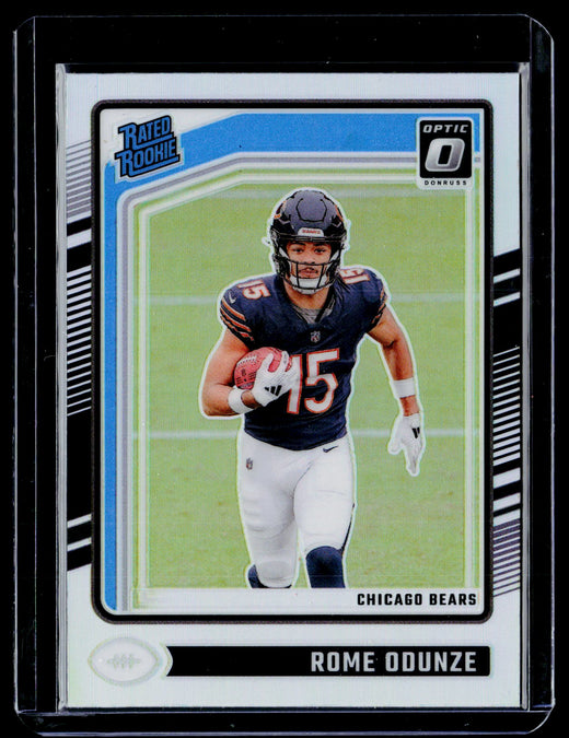 2024 Panini Donruss Optic Rated Rookie Rome Odunze #286 Chicago Bears holo - front