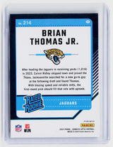 2024 Panini Donruss Optic Brian Thomas Jr. Rated Rookie #214 Jacksonville Jaguars - back