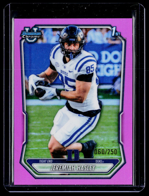2026 Topps Bowman Chrome 1st Bowman Jeremiah Hasley Purple Refractor BCP-40 /250 - front