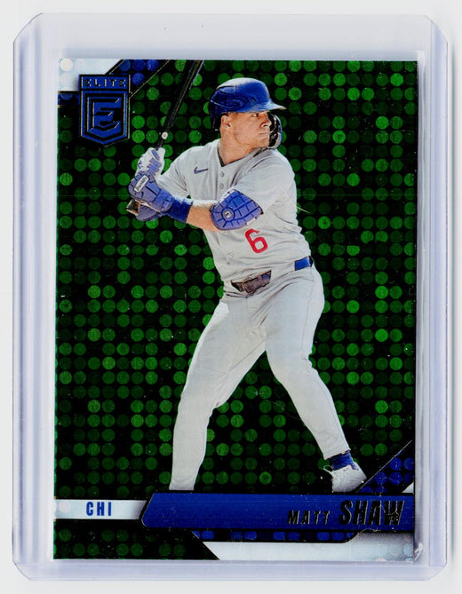 2026 Panini Donruss Elite Baseball Matt Shaw #65 Green Rookie - front