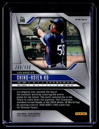 2025 Panini Prizm Baseball Ching-Hsien Ko #149 Pulsar Prizms /499 - back