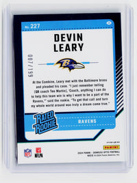 2024 Panini Donruss Optic Devin Leary Rated Rookie Blue #227 /199 - back