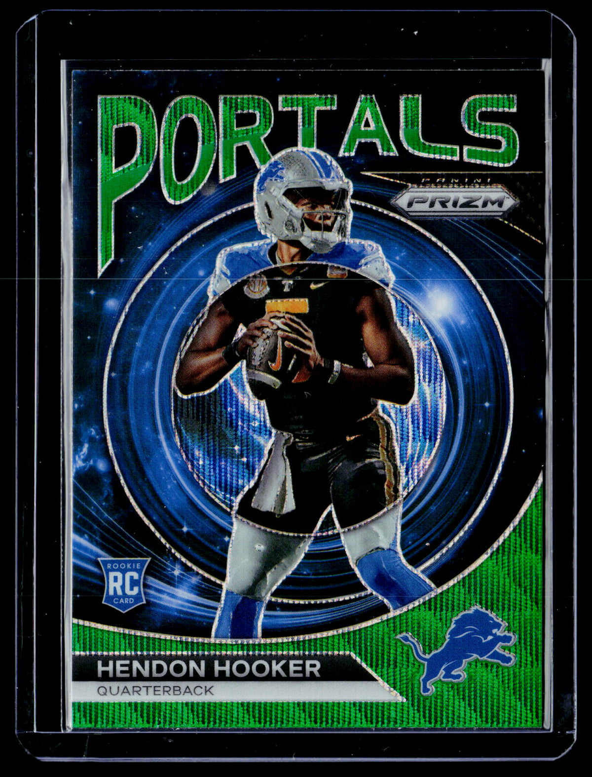 2023 Panini Prizm Football Portals Hendon Hooker Green Prizm Rookie #PO-2 - front