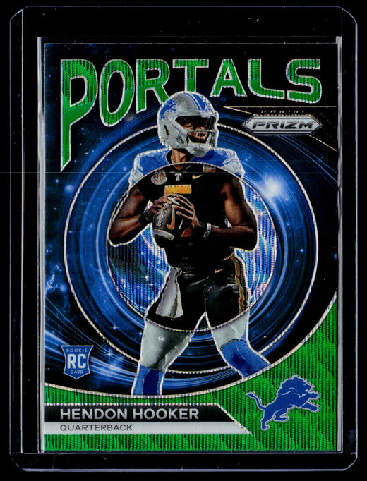 2023 Panini Prizm Football Portals Hendon Hooker Green Prizm Rookie #PO-2 - front