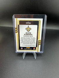 2025 Panini Donruss Threads Alvin Kamara Memorabilia Card DTH-AKA - back