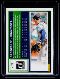 2025 Panini Donruss Baseball Brooks Lee #73 Red /250 - back