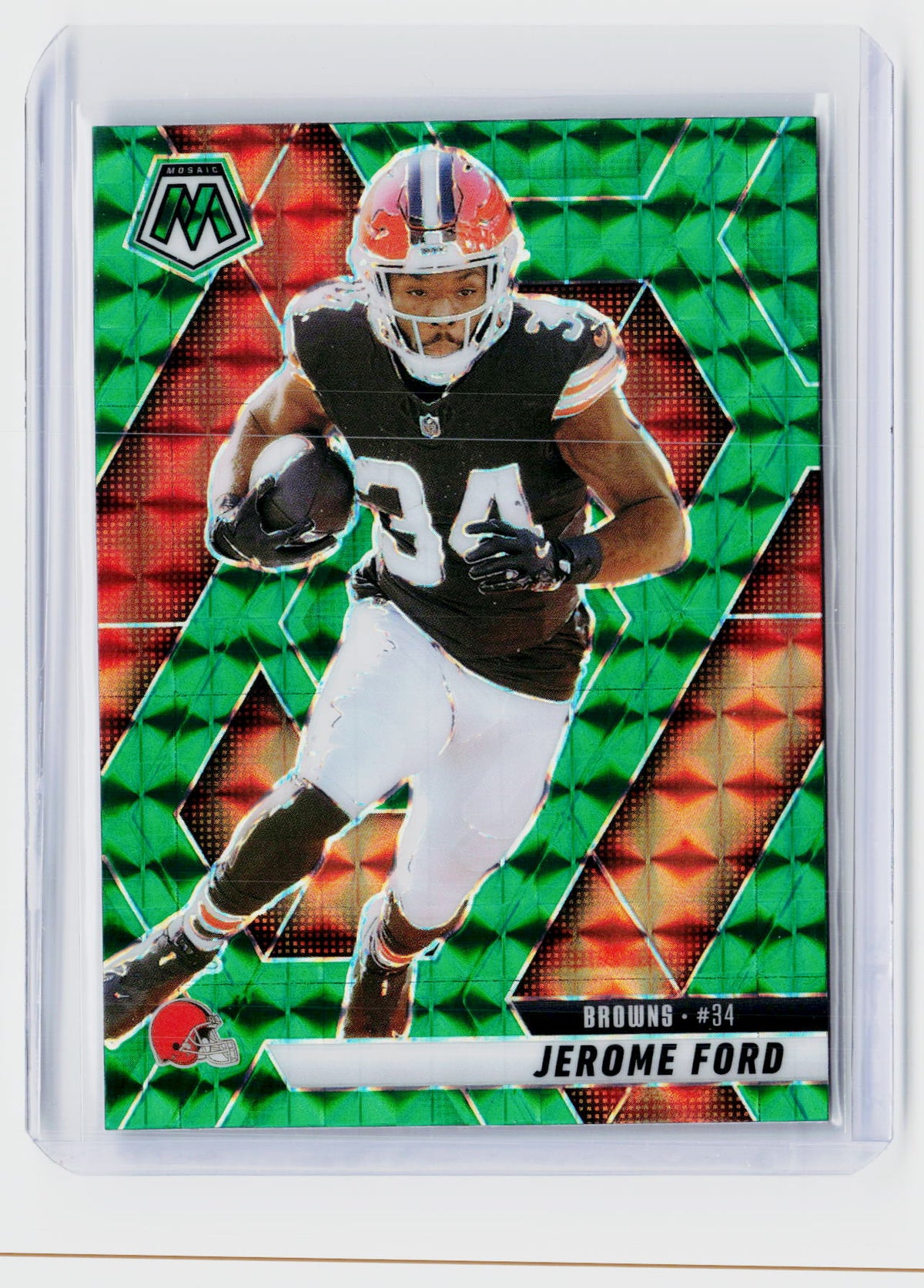 2025 Panini Mosaic Football Jerome Ford Green Mosaic #4 Cleveland Browns - front