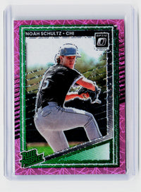 2025 Panini Donruss Optic Rated Prospect Noah Schultz #200 Pink Holo /79 - front