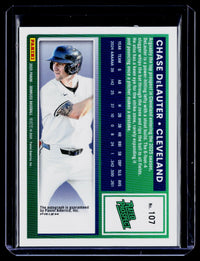 Chase DeLauter 2025 Donruss Rated Prospect #107 Prizm Autograph Guardians ⚾⭐ - back