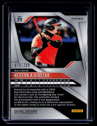 2025 Panini Prizm Baseball Heston Kjerstad Red Prizm #211 /299 - back