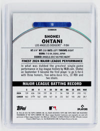 2025 Topps Finest Shohei Ohtani #16 Los Angeles Dodgers - back