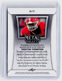 2018 Leaf Metal Draft Trenton Thompson Autograph BA-TT1 - back