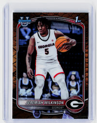 2025 Bowman Chrome University Jeremiah Wilkinson 1st Bowman Georgia BC-P70 - front