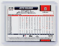 2026 Topps Series Two Justin Verlander Green Parallel #415 /99 - back