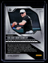 2025 Panini Prizm Baseball Colson Montgomery Red Prizm #262 /299 - back