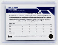 2023-24 Topps Chrome Basketball Isaiah Wong RC Refractor #80 - back