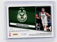 2020-21 Panini Donruss Optic Signature Series Jordan Nwora Rookie Auto 23/25 - back