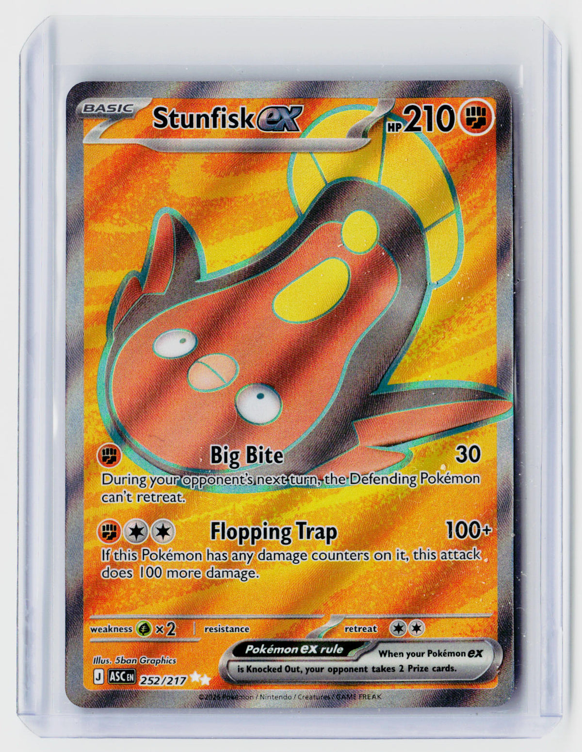 2024 Pokémon Stunfisk ex 252/217 Ascended Heroes - front
