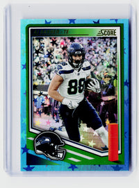 2025 Panini Score Football AJ Barner #82 Seahawks /499 - front