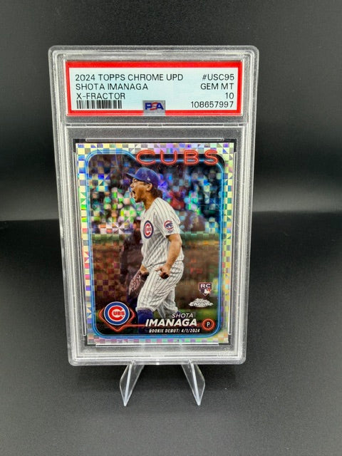 2024 Topps Chrome Update Shota Imanaga RC #USC95 PSA 10 X-Fractor - front