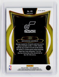 2024-25 Panini Select Basketball Keyonte George Concourse #49 Utah Jazz - back