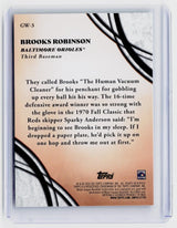 2026 Topps Glove Work GW-3 Brooks Robinson Baltimore Orioles - back