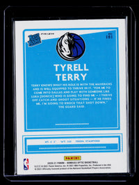 2020-21 Panini Donruss Optic Tyrell Terry Rated Rookie #181 Dallas Mavericks - back