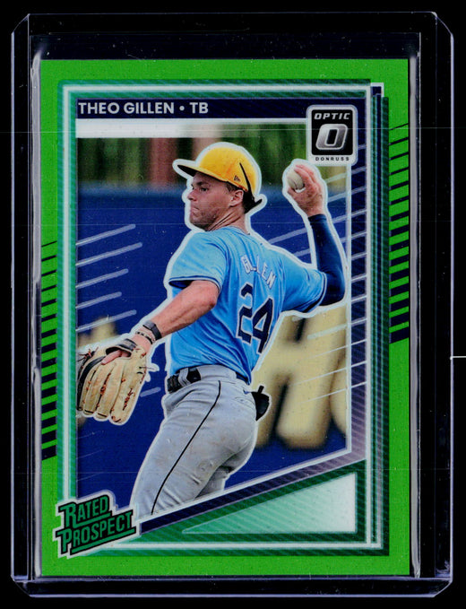 2025 Panini Donruss Rated Prospect Theo Gillen #172 Prizm /149 - front