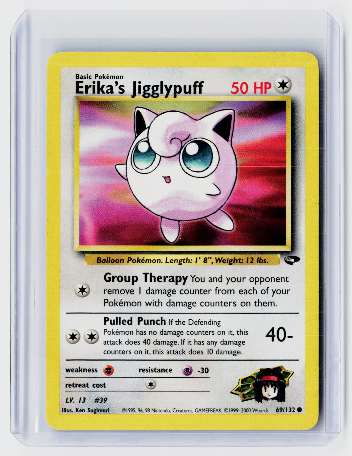 2000 Pokémon Gym Heroes Erika's Jigglypuff #69/132 - front