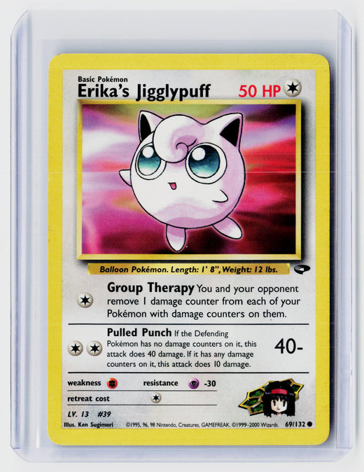 2000 Pokémon Gym Heroes Erika's Jigglypuff #69/132 - front