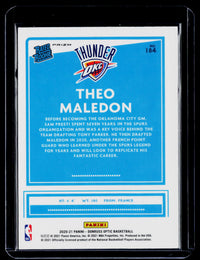 2020-21 Panini Donruss Optic Rated Rookie Theo Maledon Pink Velocity #184 - back