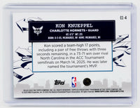 2025 Topps Clutch City Prospects CG-4 Kon Knueppel RC Charlotte Hornets - back