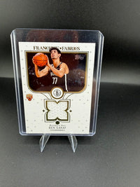2025 Topps Franchise Fabrics Ben Saraf Rookie Memorabilia Card FF-BS - front