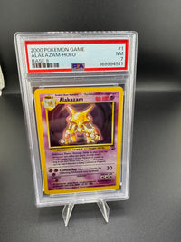 2000 Pokémon Base Set 2 Alakazam Holo #1 PSA 7 - front