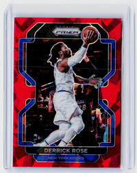 2021-22 Panini Prizm Basketball Derrick Rose Red Ice Prizm #82 New York Knicks - front