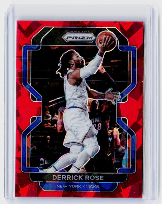 2021-22 Panini Prizm Basketball Derrick Rose Red Ice Prizm #82 New York Knicks - front
