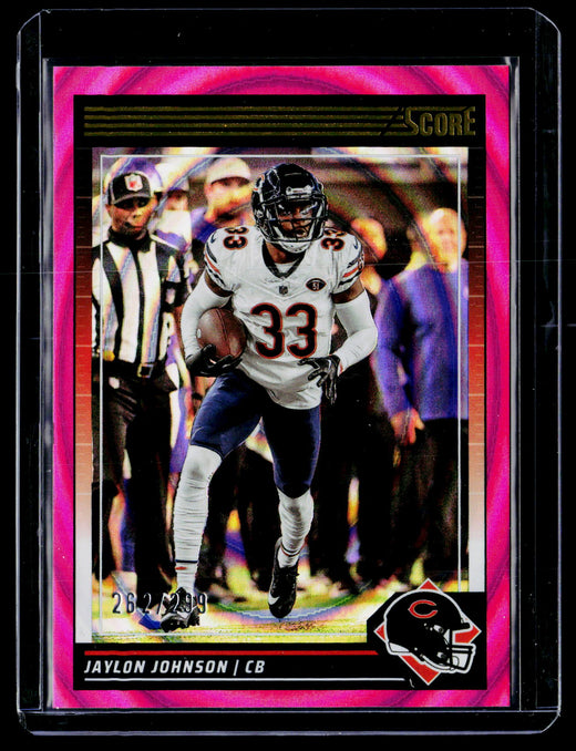 2024 Panini Score Football Jaylon Johnson Pink #50 262/299 Chicago Bears - front