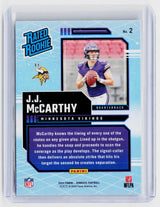 2024 Panini Donruss Football Rated Rookie #2 J.J. McCarthy Minnesota Vikings - back