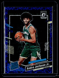 2023-24 Panini Donruss Optic Rated Rookie Andre Jackson Jr. #249 Blue Velocity - front